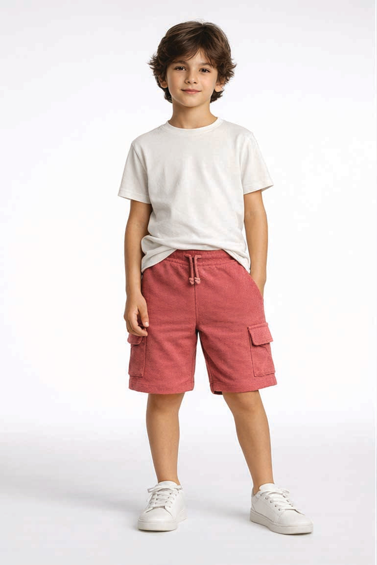 Cargo Pique Shorts For Boy