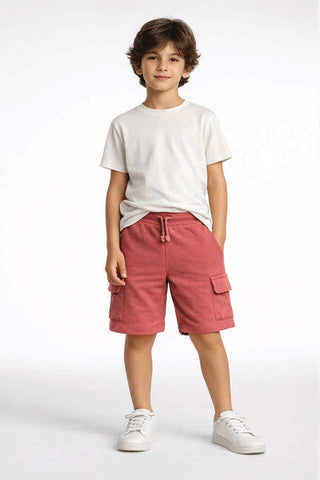 Cargo Pique Shorts For Boy