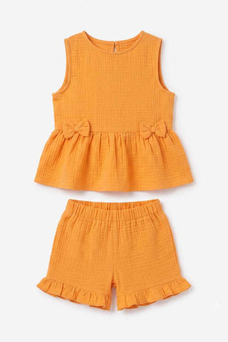 TEXTURED CO-ORD SET FOR BABY GIRLS