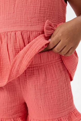 TEXTURED CO-ORD SET FOR BABY GIRLS