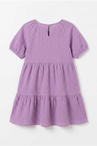 TIERED TEXTURED DRESS FOR GIRLS