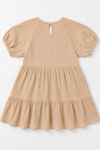 TIERED TEXTURED DRESS FOR GIRLS
