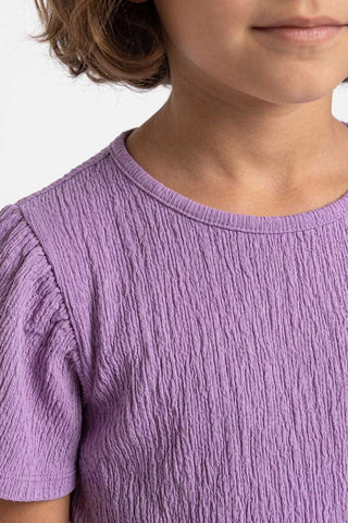 TEXTURED PUFF SLEEVES BLOUSE FOR GIRLS