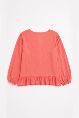 EMBROIDERED PEPLUM BLOUSE FOR WOMEN
