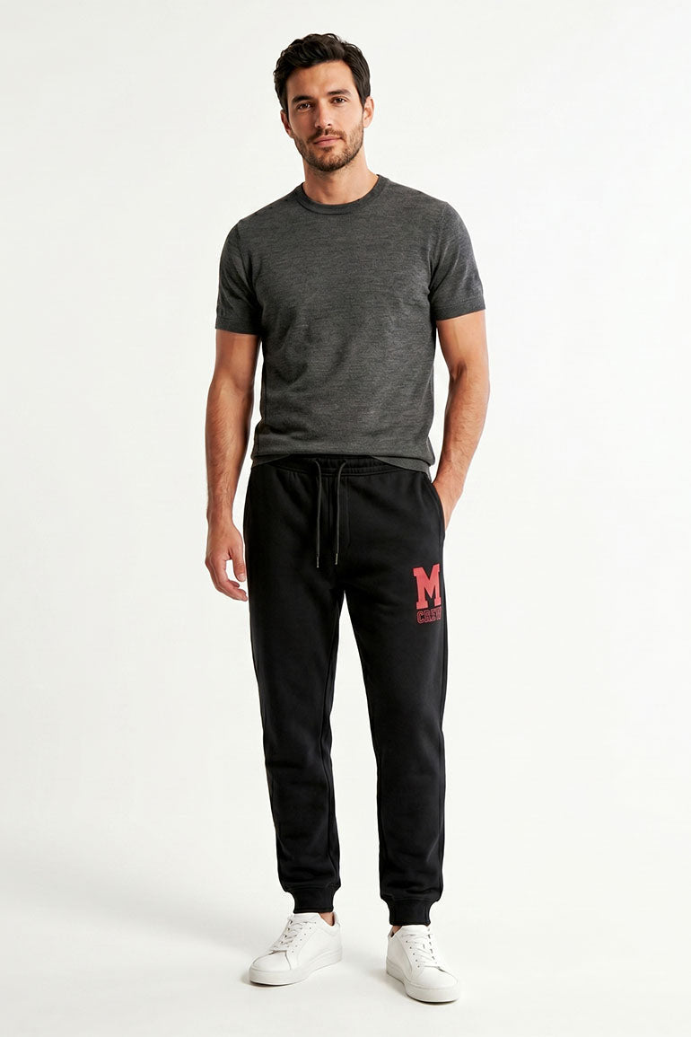 EMBROIDERED JOGGER TROUSERS FOR MEN