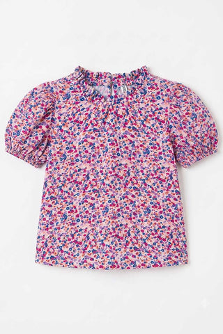 PRINTED PUFF SLEEVE TOP FOR BABY GIRLS