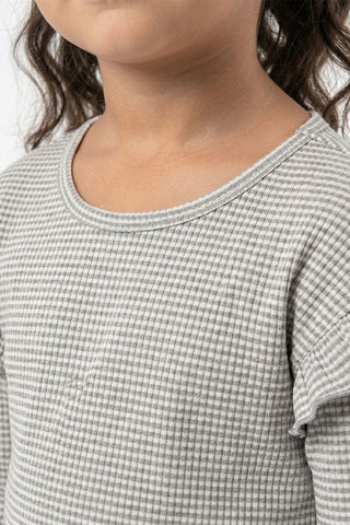 STRIPED RUFFLE T-SHIRT FOR BABY GIRLS