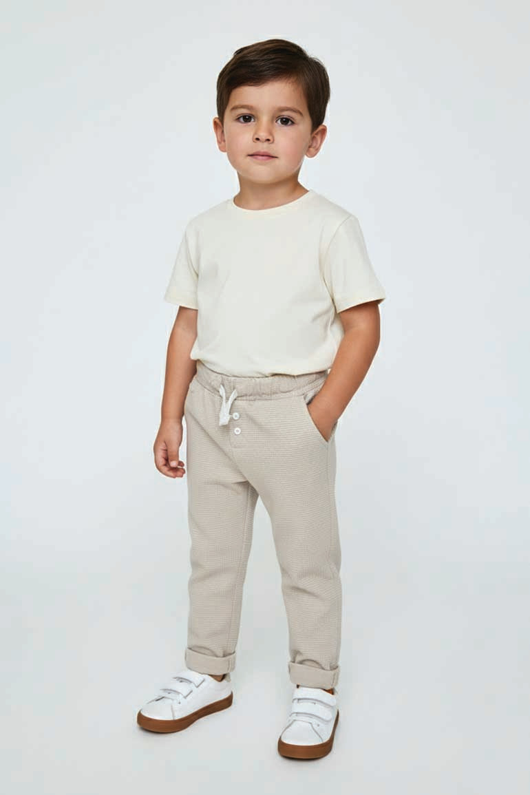 Waffle Knit Jogger Pants For Baby Boy