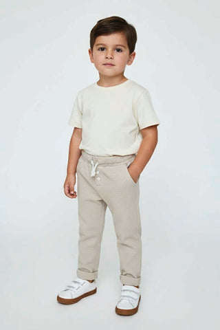 Waffle Knit Jogger Pants For Baby Boy