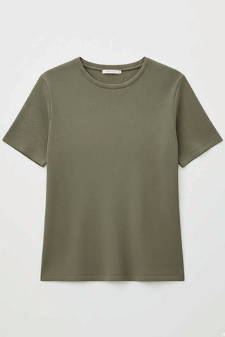 Ribbed Basic T-Shirt For Women