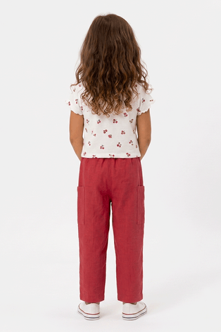 TEXTURED PULL-ON PANTS FOR BABY GIRLS