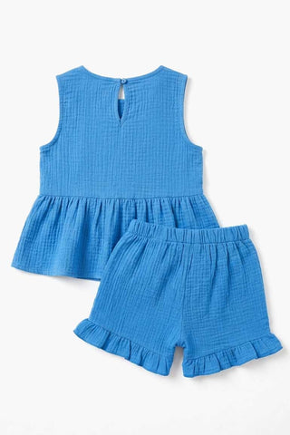 TEXTURED CO-ORD SET FOR BABY GIRLS