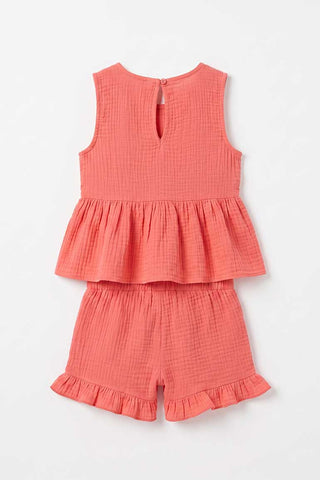 TEXTURED CO-ORD SET FOR BABY GIRLS