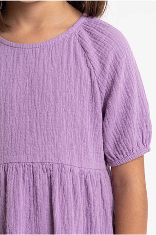 TIERED TEXTURED DRESS FOR GIRLS