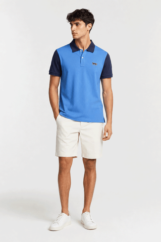 EMBROIDERED WITH CONTRAST POLO SHIRT FOR MEN