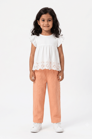 TEXTURED PULL-ON PANTS FOR BABY GIRLS