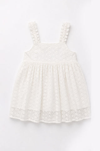EMBROIDERED LACE DRESS FOR BABY GIRLS