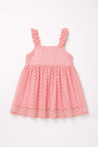 EMBROIDERED LACE DRESS FOR BABY GIRLS