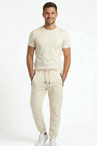 Zip Pocket Jogger Pants For Men