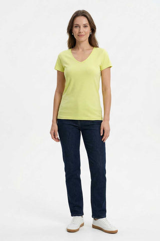 Basic V-Neck T-Shirt For Women