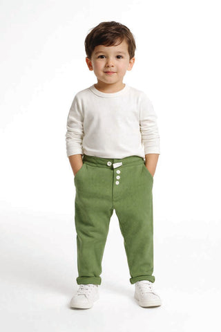 Waffle Knit Trousers For Baby Boy