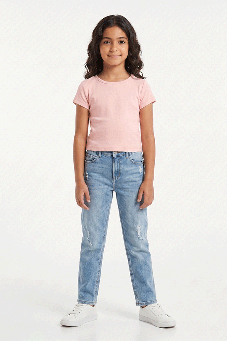 CROPPED BASIC T-SHIRT FOR GIRLS