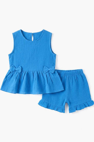 TEXTURED CO-ORD SET FOR BABY GIRLS