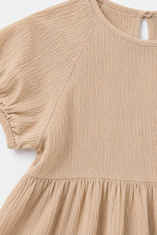 TIERED TEXTURED DRESS FOR GIRLS