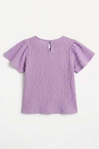 TEXTURED PUFF SLEEVES BLOUSE FOR GIRLS