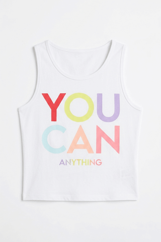 ACTIVEWEAR SLOGAN PRINT TANK TOP FOR WOMEN