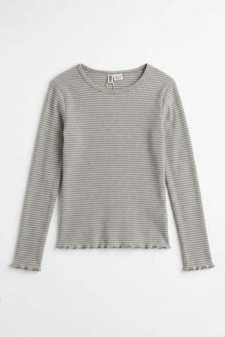 RIBBED FULL SLEEVES T-SHIRT FOR GIRLS