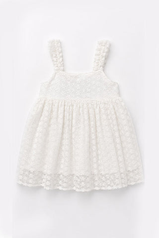 EMBROIDERED LACE DRESS FOR BABY GIRLS