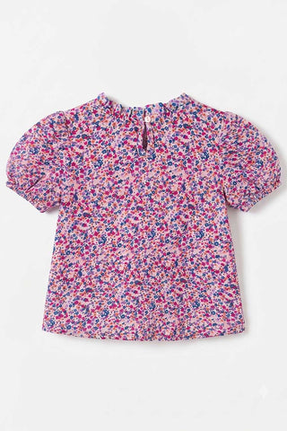 PRINTED PUFF SLEEVE TOP FOR BABY GIRLS