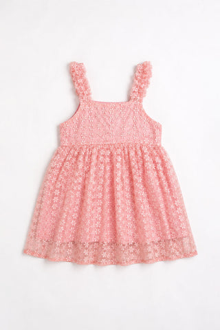 EMBROIDERED LACE DRESS FOR BABY GIRLS