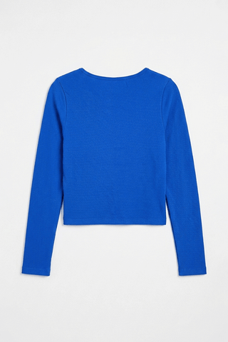 ACTIVEWEAR RIBBED LONG SLEEVES T-SHIRT FOR WOMEN
