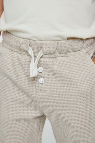 Waffle Knit Jogger Pants For Baby Boy