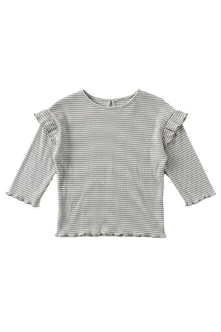 STRIPED RUFFLE T-SHIRT FOR BABY GIRLS