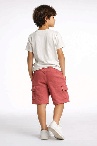 Cargo Pique Shorts For Boy