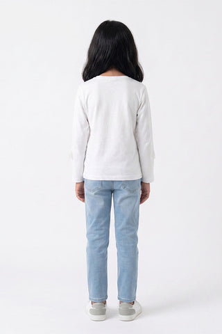 SLOGAN PRINT T-SHIRT FOR GIRLS