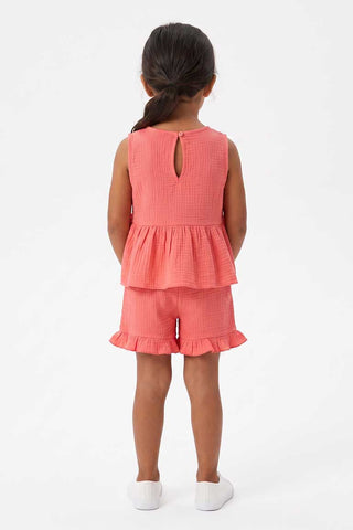 TEXTURED CO-ORD SET FOR BABY GIRLS