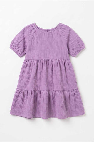 TIERED TEXTURED DRESS FOR GIRLS
