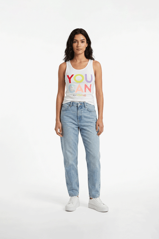ACTIVEWEAR SLOGAN PRINT TANK TOP FOR WOMEN