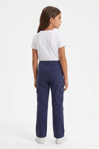 FLARED FIT CARGO PANTS FOR GIRLS