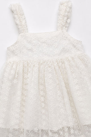 EMBROIDERED LACE DRESS FOR BABY GIRLS