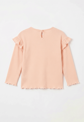STRIPED RUFFLE T-SHIRT FOR BABY GIRLS