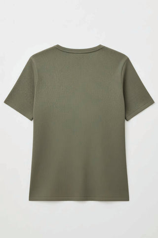 Ribbed Basic T-Shirt For Women