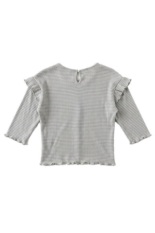 STRIPED RUFFLE T-SHIRT FOR BABY GIRLS