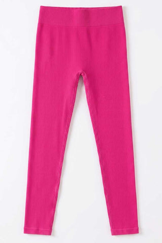 ACTIVEWEAR RIBBED STRETCH LEGGINGS FOR WOMEN
