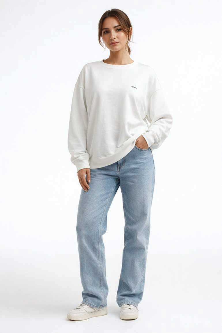 Oversized Crew Neck Sweatshirt For Women