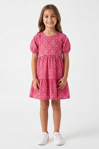 TIERED TEXTURED DRESS FOR GIRLS